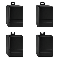 Outdoor Landscape Lighting LED 12V Low Voltage STB19 4x/8x/12x Package LED Cast Brass Deck Step Light Surface Mount 12V Low Voltage Landscape Lighting Black 4 Pack
