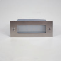 Outdoor Landscape Lighting LED 12V Low Voltage STS02 12V Low Voltage Outdoor Recessed Stainless Steel Brick Wall Light 3000K Warm White Integrated LED Step/ Stair Lighting Fixture
