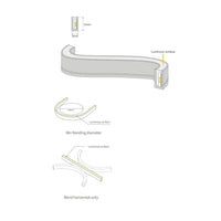Outdoor Landscape Lighting LED 12V Low Voltage SLN04 Dotless COB LED Neon Side Flex Strip Light with End Cap 3.05W 0.47