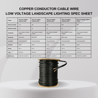 Outdoor Landscape Lighting LED 12V Low Voltage 16/2 Low Voltage Landscape Lighting Direct Burial Copper Wire
