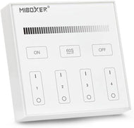 MiBoxer RGB/RGBW Wall Mounted Smart Panel Wireless Remote 4 Zones 2.4G RF Compatible with Miboxer WL5, FUT039, FUT045, FUT039W, FUT039S, LS2 Controllers - Single Color B1 Panel Remote