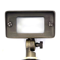 Outdoor Landscape Lighting LED 12V Low Voltage FLBP02 Tulay Antique Brass Squared Flood Light Low Voltage Landscape Lighting