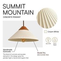 Outdoor Landscape Lighting LED 12V Low Voltage Summit Mountain Concrete Hanging Pendant Light E26 Socket Line Voltage 100V-240V AC IP64 Damp-rated