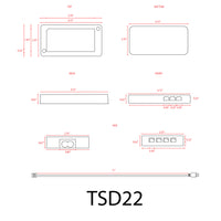 Outdoor Landscape Lighting LED 12V Low Voltage TSDC22 – Heavy Duty 12V DC 22W Low Voltage Transformer for LED Modules
