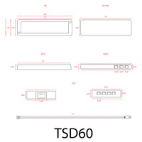 Outdoor Landscape Lighting LED 12V Low Voltage TSDC60 – Heavy Duty 12V DC 60W Low Voltage Transformer for LED Modules