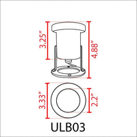Outdoor Landscape Lighting LED 12V Low Voltage ULB03 12V Low Voltage Stainless Steel Underwater Landscape LED Fountain Light Pond Lighting IP68 MR16 Socket