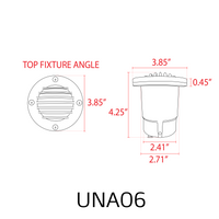 Outdoor Landscape Lighting LED 12V Low Voltage UNA06 Cast Aluminum 12V Low Voltage Round Grill LED In-ground Well Light IP65 Waterproof MR16 Socket