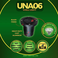 Outdoor Landscape Lighting LED 12V Low Voltage UNA06 Cast Aluminum 12V Low Voltage Round Grill LED In-ground Well Light IP65 Waterproof MR16 Socket