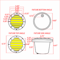 Outdoor Landscape Lighting LED 12V Low Voltage UNB01 4x/8x/12x Package Cast Brass Low Voltage Grille Commercial LED In-ground Well Light IP65 Waterproof 12V Low Voltage with PAR36 10W 160° 3000K Bulb