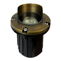 Outdoor Landscape Lighting LED 12V Low Voltage UNB03 Cast Brass 12V Low Voltage Shielded LED In-ground Well Light MR16 Socket IP65 Waterproof Natural Brass