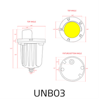 Outdoor Landscape Lighting LED 12V Low Voltage UNB03 4x/8x/12x Package Cast Brass 12V Low Voltage Shielded LED In-ground Well Light IP65 Waterproof with MR16 5W 3000K Bulb
