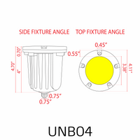 Outdoor Landscape Lighting LED 12V Low Voltage UNB04 4x/8x/12x Package Cast Brass 12V Low Voltage Round LED In-Ground Well Light IP65 Waterproof with MR16 5W 3000K Bulb