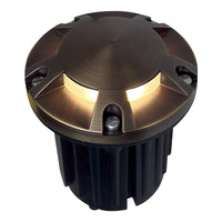 Outdoor Landscape Lighting LED 12V Low Voltage UNB07 4x/8x/12x Package Cast Brass 12V Low Voltage Round Multi-Directional LED In-ground Well Light IP65 Waterproof with MR16 5W 3000K Bulb