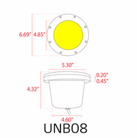 Outdoor Landscape Lighting LED 12V Low Voltage UNB08 Cast Brass 12V Low Voltage Commercial LED In-ground Well Light IP65 Waterproof PAR36 Socket