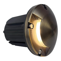 Outdoor Landscape Lighting LED 12V Low Voltage UNB09 4x/8x/12x Package Cast Brass Round Mono-Directional 12V Low Voltage LED In-ground Light with MR16 5W 3000K Bulb
