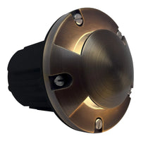 Outdoor Landscape Lighting LED 12V Low Voltage UNB10 Cast Brass Round Bi-Directional 12V Low Voltage LED In-ground Well Light MR16 Socket