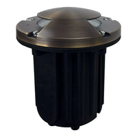 Outdoor Landscape Lighting LED 12V Low Voltage UNB10 Cast Brass Round Bi-Directional 12V Low Voltage LED In-ground Well Light MR16 Socket