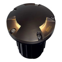 Outdoor Landscape Lighting LED 12V Low Voltage UNB11 Cast Brass Round Tri-Directional 12V Low Voltage LED In-ground Light MR16 Socket