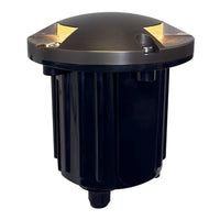 Outdoor Landscape Lighting LED 12V Low Voltage UNB11 Cast Brass Round Tri-Directional 12V Low Voltage LED In-ground Light MR16 Socket