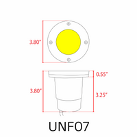 Outdoor Landscape Lighting LED 12V Low Voltage UNF07 4x/8x/12x Package Fiber Glass 12V Low Voltage Round LED In-ground Well Light IP65 Waterproof with MR16 5W 3000K Bulb
