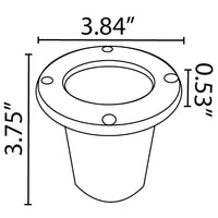 Outdoor Landscape Lighting LED 12V Low Voltage UNF07 4x/8x/12x Package Fiber Glass 12V Low Voltage Round LED In-ground Well Light IP65 Waterproof with MR16 5W 3000K Bulb