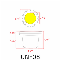 Outdoor Landscape Lighting LED 12V Low Voltage UNF08 Fiber Glass 12V Low Voltage Commercial LED In-ground Well Light IP65 Waterproof PAR36 Socket