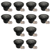 Outdoor Landscape Lighting LED 12V Low Voltage UNF08 4x/8x/12x Package Fiber Glass 12V Low Voltage Commercial PAR36 LED In-ground Well Light IP65 Waterproof with PAR36 10W 160° 3000K Bulb Black 12 Pack