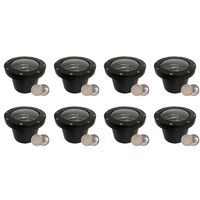 Outdoor Landscape Lighting LED 12V Low Voltage UNF08 4x/8x/12x Package Fiber Glass 12V Low Voltage Commercial PAR36 LED In-ground Well Light IP65 Waterproof with PAR36 10W 160° 3000K Bulb Black 8 Pack
