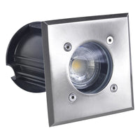 Outdoor Landscape Lighting LED 12V Low Voltage UNS01 4x/8x/12x Package 12V Low Voltage LED In-Ground Well Light Square Stainless Steel Landscape Lighting Waterproof with MR16 5W 3000K Bulb