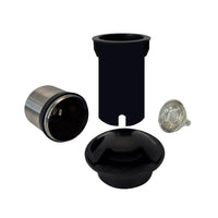 Outdoor Landscape Lighting LED 12V Low Voltage UNS03 4x/8x/12x Package Stainless Steel Mono Directional One Slit In-Ground 12V Low Voltage LED In Ground Landscape Lighting with MR16 5W 3000K Bulb