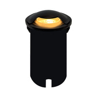 Outdoor Landscape Lighting LED 12V Low Voltage UNS03 Stainless Steel Mono Directional One Slit In-Ground 12V Low Voltage LED In Ground Landscape Lighting MR16 Socket Black