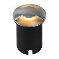 Outdoor Landscape Lighting LED 12V Low Voltage UNS04 Stainless Steel Bi Directional Two Slit In-Ground 12V Low Voltage LED In Ground Landscape Lighting MR16 Socket Stainless Steel