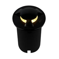 Outdoor Landscape Lighting LED 12V Low Voltage UNS05 4x/8x/12x Package Stainless Steel Tri Directional Three Slit In-Ground 12V Low Voltage LED In Ground Landscape Lighting with MR16 5W 3000K Bulb