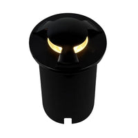 Outdoor Landscape Lighting LED 12V Low Voltage UNS05 Stainless Steel Tri Directional Three Slit In-Ground 12V Low Voltage LED In Ground Landscape Lighting MR16 Socket Black
