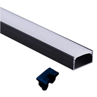 Outdoor Landscape Lighting LED 12V Low Voltage AP46M 8 ft Aluminum Channel Surface Mount 0.59″(W) x 0.31″(H) for LED Strip Lights | 10 Pack