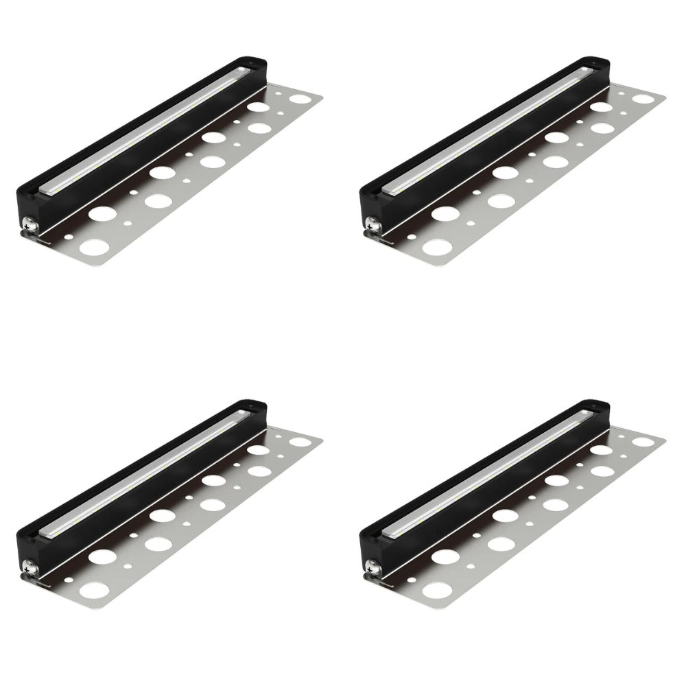 Outdoor Landscape Lighting LED 12V Low Voltage STB25 4x/8x/12x 7W 5CCT Heavy Duty Cast Aluminum 12" Hardscape Light with Stainless Steel Bracket LED 12V Low Voltage Landscape Lighting 4 Pack