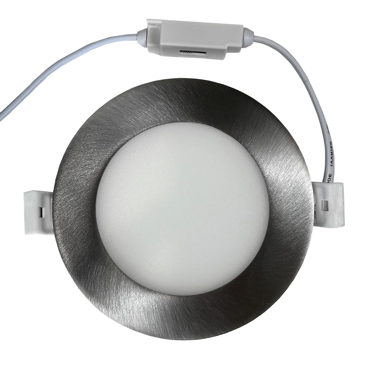 Outdoor Landscape Lighting LED 12V Low Voltage CB04 10W 3CCT Round Slim 12V LED Panel Puck Light Low Voltage Lighting Fixture Brushed Nickel