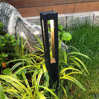Outdoor Landscape Lighting LED 12V Low Voltage CDPA53 12V Low Voltage 3W 3000K Warm White Integrated LED Rectangular Bollard Light Outdoor Aluminum Path Lighting