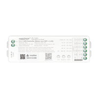 Outdoor Landscape Lighting LED 12V Low Voltage Miboxer ML5 Matter over Wi-Fi LED Strip Light 5 in 1 Controller for Single-Color, CCT, RGB, RGBW, RGBCCT Strip Lights, Smartphone APP Control and Voice Command