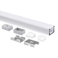 Outdoor Landscape Lighting LED 12V Low Voltage BN265 Square Surface-Mount 8 ft Aluminum Channel 0.71