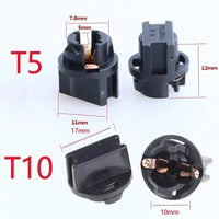 Outdoor Landscape Lighting LED 12V Low Voltage 20 Pack Plastic Twist Lock Sockets for W5W 168 194 Wedge Bulb Base for Instrument Panel & Dash Lights Package – Heat-Resistant Light Bulb Holder – Plug in Light Bulb Extension Parts Replacement Sockets