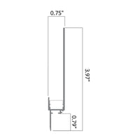 Outdoor Landscape Lighting LED 12V Low Voltage BN5619 Plaster In Baseboard 8 ft Architectural Wall Recessed Aluminum Channel 3.97