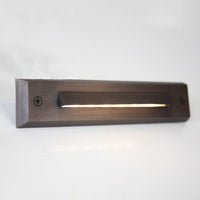Outdoor Landscape Lighting LED 12V Low Voltage STB16 2W LED Cast Brass Surface Mounted Slim Horizontal Outdoor & Indoor Brass 7.37