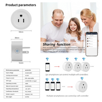Outdoor Landscape Lighting LED 12V Low Voltage TM03 Plug-In Indoor Digital Smart Mini Plug Remote Timer Compatible with Tuya Smart App, Alexa and Google Assistant via 2.4GHz Wi-Fi via for Garden Lights Transformers