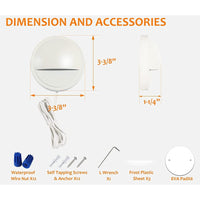 Outdoor Landscape Lighting LED 12V Low Voltage DLAC02 6-Pack 3CCT 3W Low Voltage LED Outdoor Half Moon Deck Lights Package, 12V-24V LED Step Patio Landscape Lights