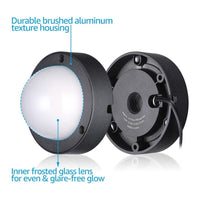 Outdoor Landscape Lighting LED 12V Low Voltage ALD10 12-Pack 2700K Warm White Integrated LED 4.5W Outdoor Aluminum Deck Lights Package, 12V Low Voltage Landscape Pathway Lights