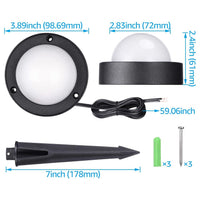 Outdoor Landscape Lighting LED 12V Low Voltage ALD10 12-Pack 2700K Warm White Integrated LED 4.5W Outdoor Aluminum Deck Lights Package, 12V Low Voltage Landscape Pathway Lights