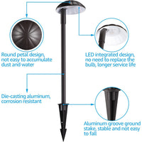 Outdoor Landscape Lighting LED 12V Low Voltage ALP01 6-Pack 5W Low Voltage 12V 3000K Warm White Integrated LED Cast Aluminum Landscape Pathway Lights Package