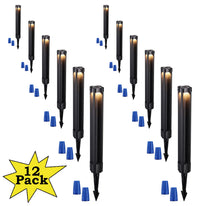 Outdoor Landscape Lighting LED 12V Low Voltage ALP14 12-Pack 4W 3000K Warm White Integrated LED 12V Low Voltage Aluminum Pathway Lighting Package, AC/DC Landscape Driveway Lights