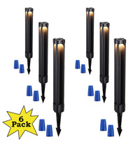 Outdoor Landscape Lighting LED 12V Low Voltage ALP14 6-Pack 4W 3000K Warm White Integrated LED 12V Low Voltage Pathway Lighting Package, AC/DC Landscape Driveway Lights